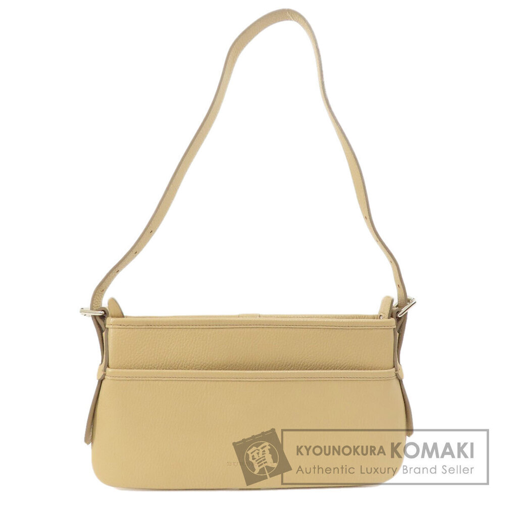 Burberry Logo One Shoulder Hobo Leather Shoulder Bag
